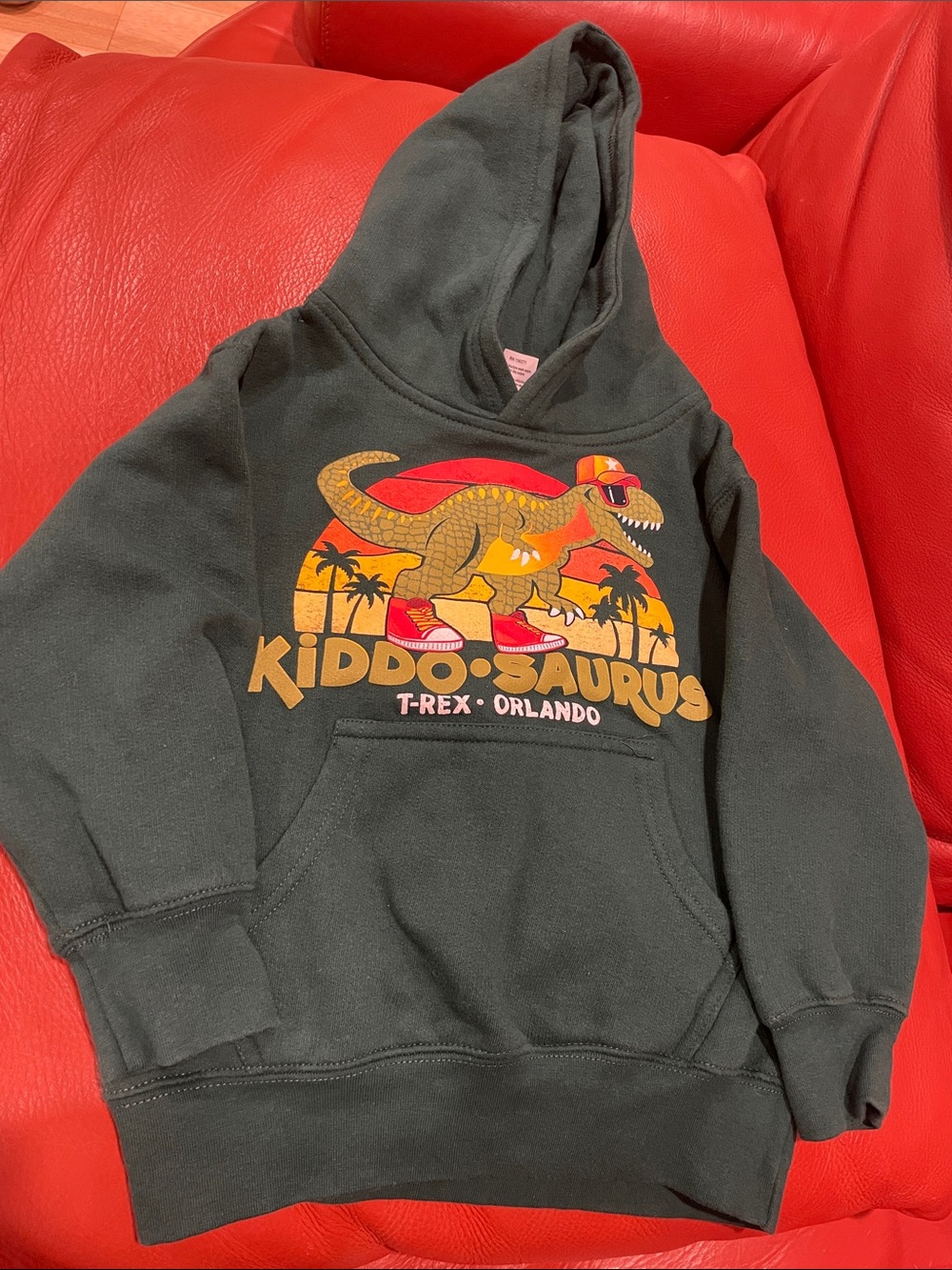 T-Rex Pullover Hoodie - Dark Green